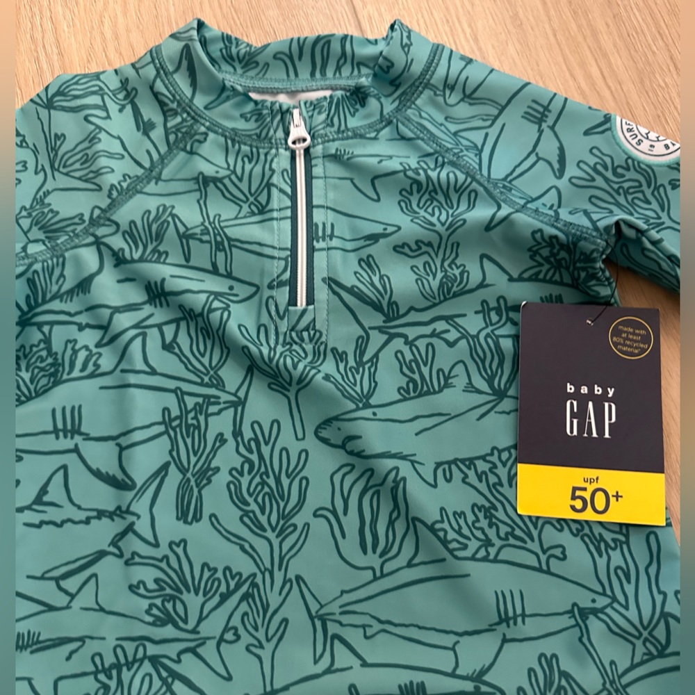 Baby GAP one piece rash guard swimsuit - Picture 3 of 7